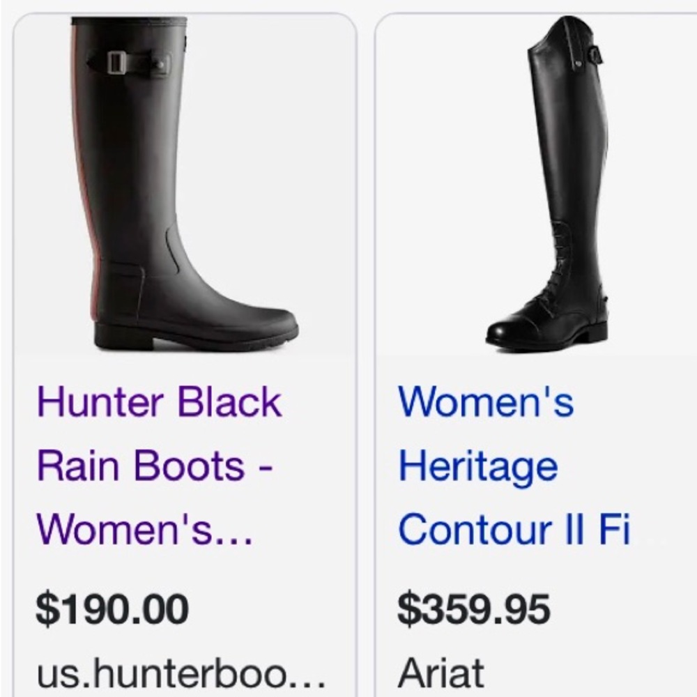 Black Hunter Knee High Boots 7 - Picture 3 of 13